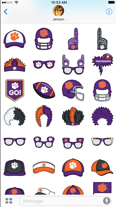 Screenshot #2 pour Clemson Tigers Plus Stickers for iMessage