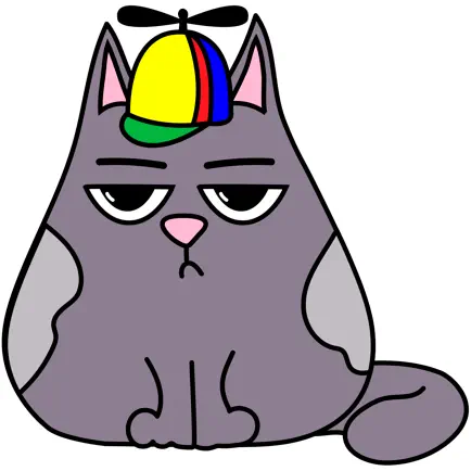 Fat cat Smoky - stickers with cats for iMessage. Cheats