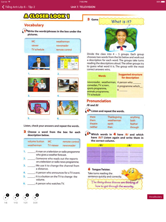 Screenshot #6 pour Tiếng Anh Lớp 6 - Tập 2