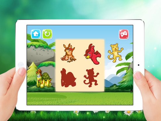 Drag Drop and Match Shadow Animals for kids iPad screenshot