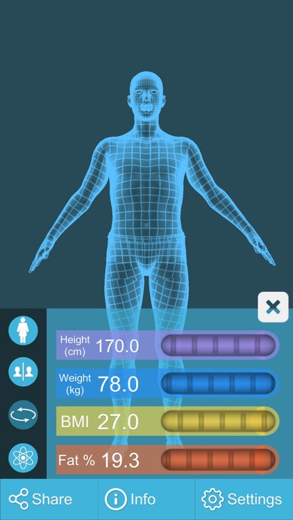 BMI 3D Pro (3D Body Mass Index calculator) screenshot-4