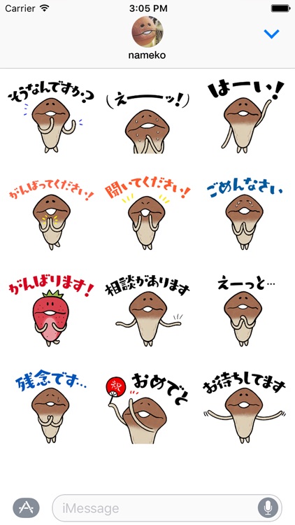 ていねいなめこさん