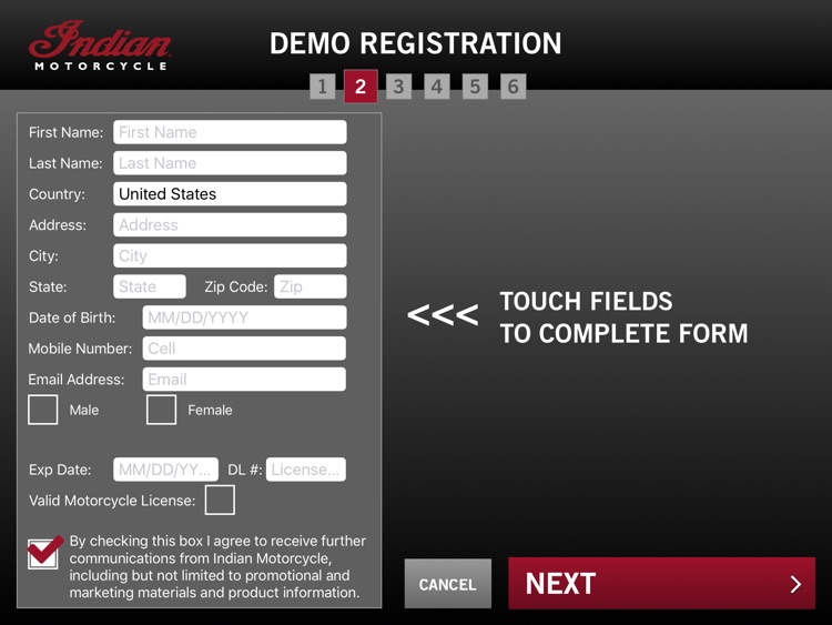 Indian Demo Reg for iPad