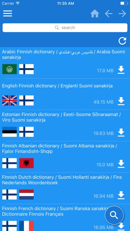 Finnish Multilingual dictionary
