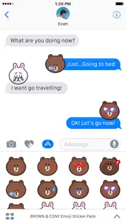 How to cancel & delete brown & cony emoji stickers - line friends 3