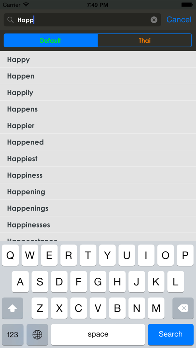Screenshot #1 pour Thai Dictionary