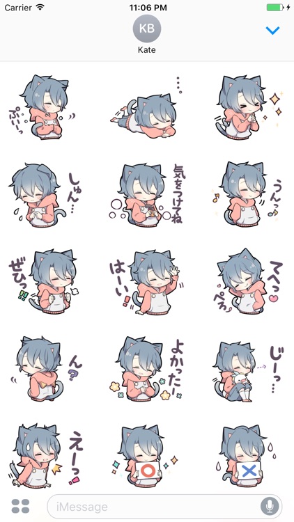 Kitt The Cutie Cat Girl Stickers