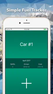 simple fuel tracker - mpg calculator, mileage log iphone screenshot 1