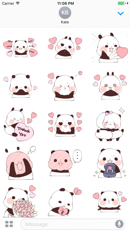 Lovely Panda Couple Sticker