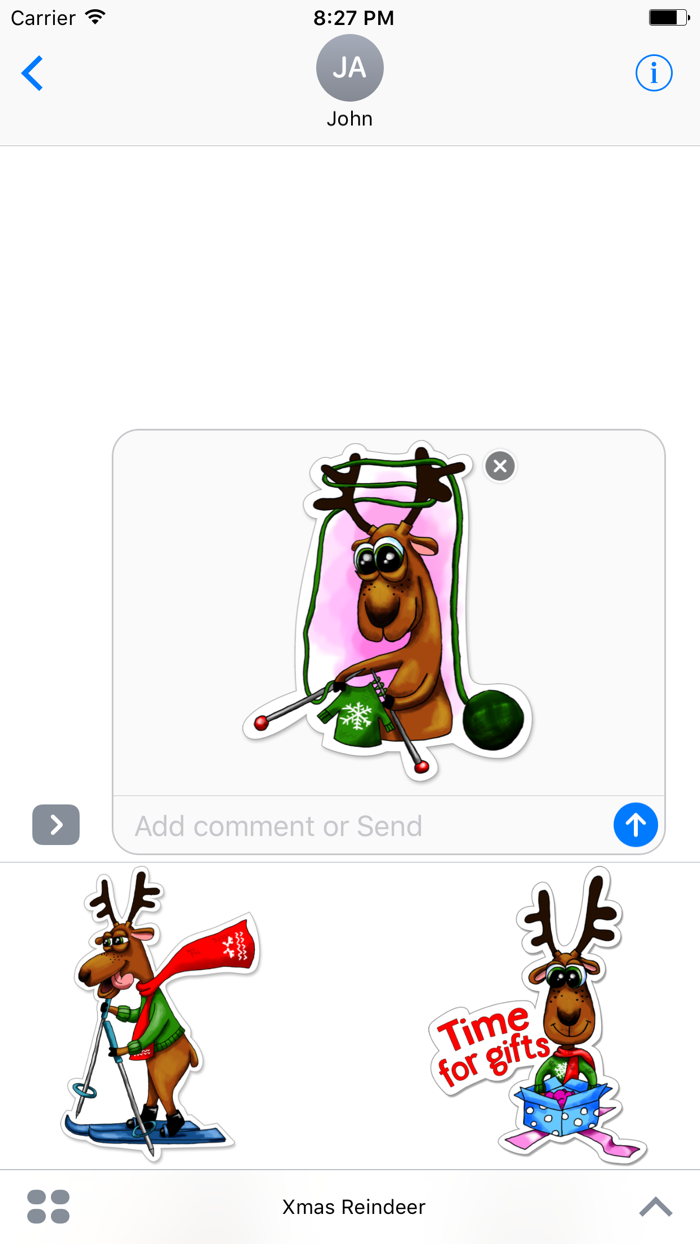 Xmas Reindeer Stickers