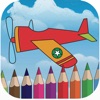 Icon Sky airplane coloring book for kids games