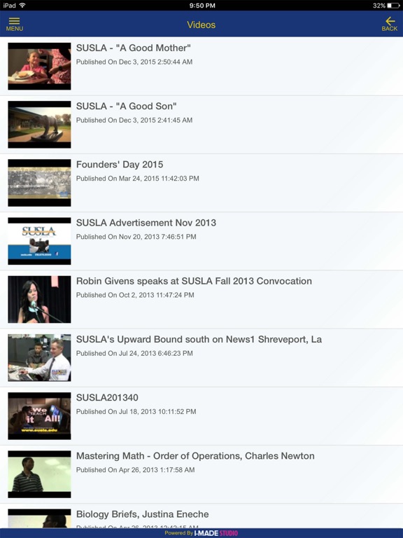 MySUSLA iPad screenshot 3 - Education app