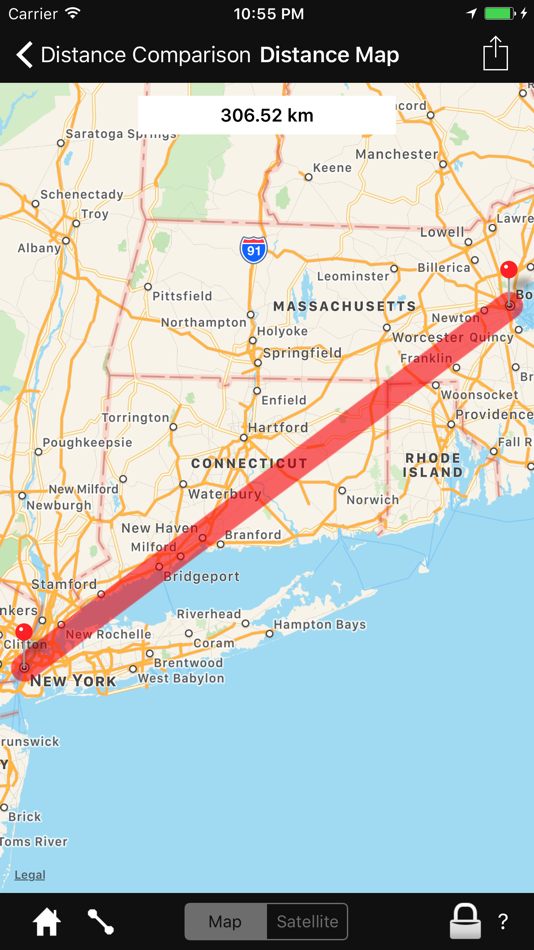 Distance Comparison Map - 2.1 - (iOS)