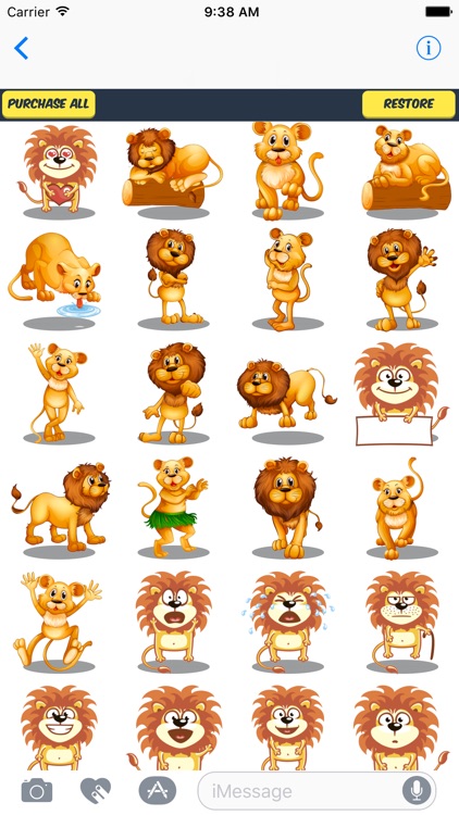 Lion Stickers - Lion Emoji Sticker Pack