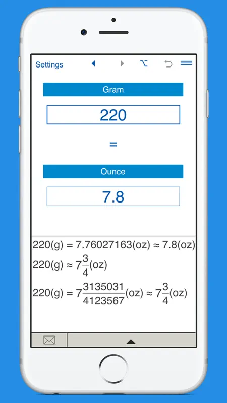 Ounces to grams and grams to oz weight converter screenshot 3 of 5