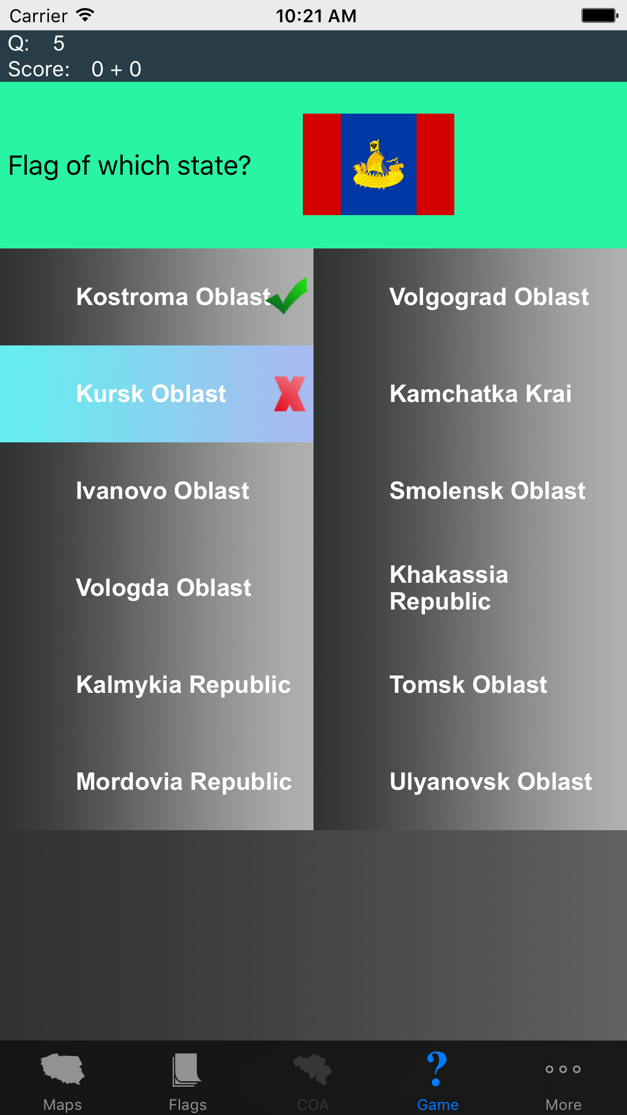 Russia State Maps, Flags and Capitals