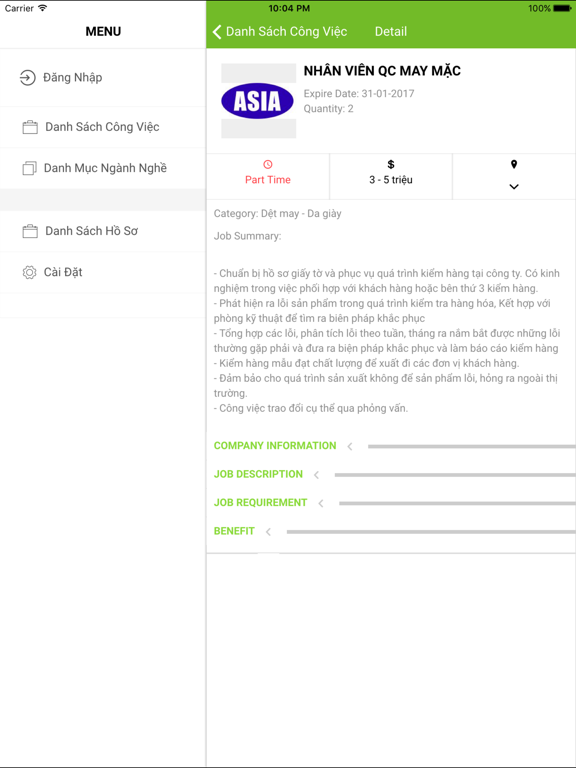 Screenshot #5 pour Job App