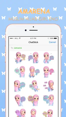 Game screenshot Amarena Hijabgirl ENG Stickers for iMessage mod apk