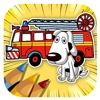 Patrol Fire Truck Game Kids Coloring Book Version