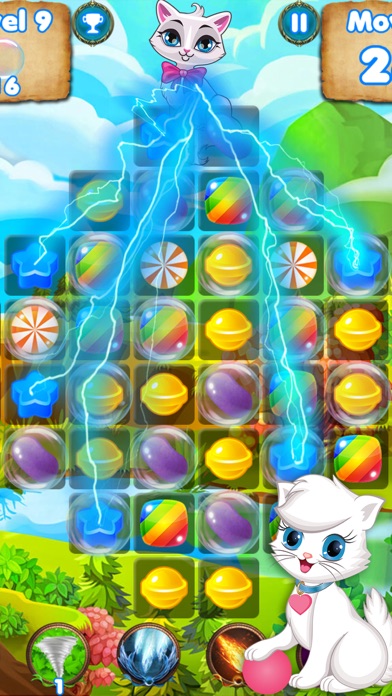 Kitty Crush - puzzle games with cats and candy Screenshot