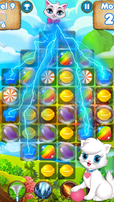 Screenshot #2 pour Kitty Crush - jeux de puzzle avec des bonbons et d