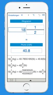 pound in kilogramm und kg in lb gewichtsumrechner iphone bildschirmfoto 4