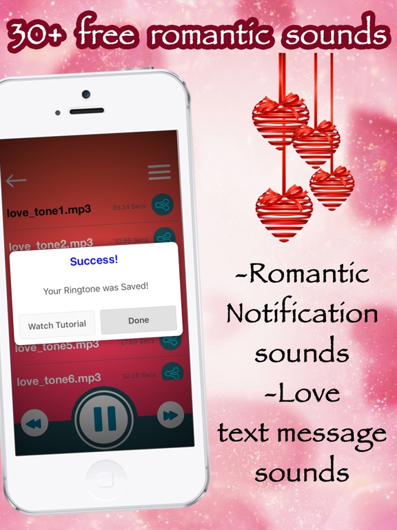 Screenshot #5 pour Valentine's Day Ringtones, Love Songs & Music