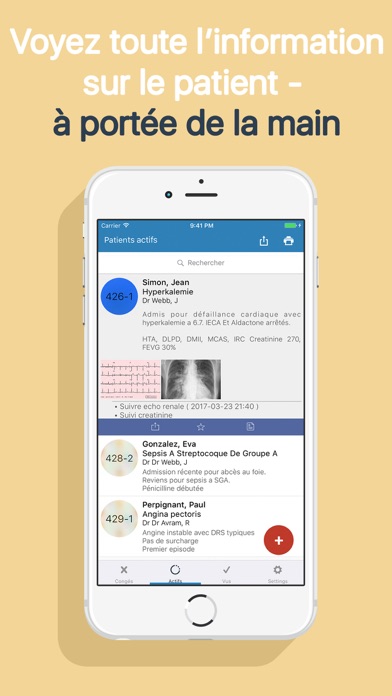 Screenshot #1 pour Roundr Lite:Listes de patients