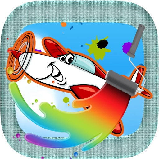 Aircraft Coloring Book : drawing games for kids Icon