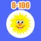 Simple learning counting 0-100 numbers for kids with flashcards, puzzle and writing game