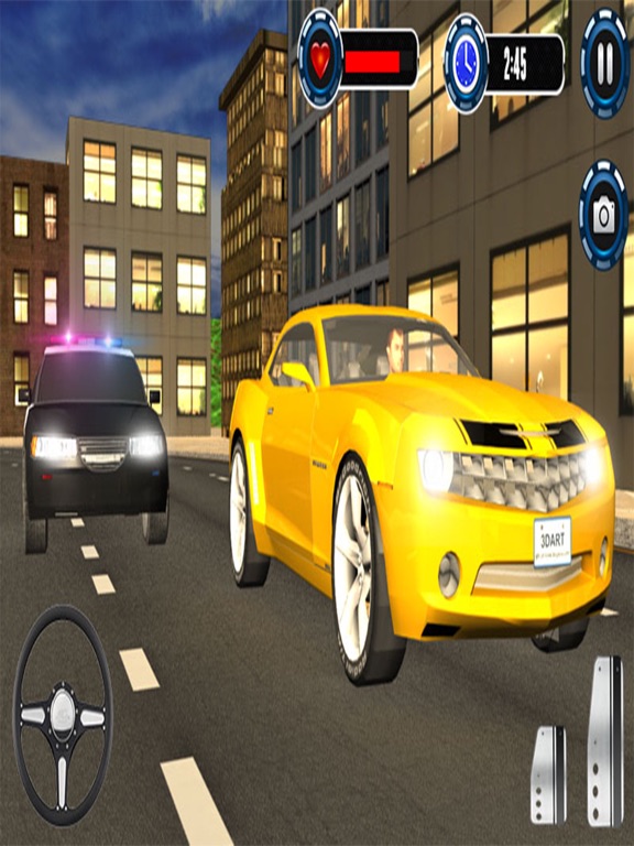 A Police Chase - Free Street Car Racing Game iPad screenshot