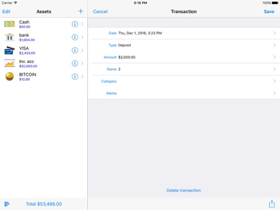 My Finance: Personal financial manager. HD Free iPad screenshot