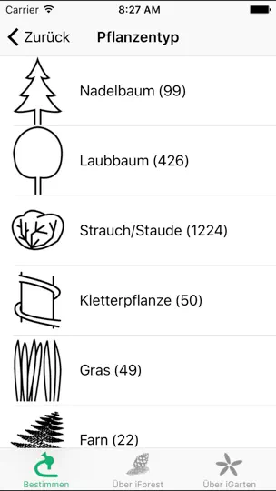 Screenshot von IPflanzen auf dem iPhone 1