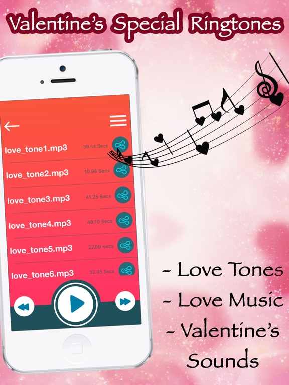 Screenshot #4 pour Valentine's Day Ringtones, Love Songs & Music