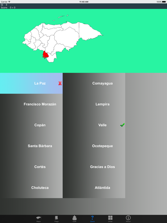 Screenshot #4 pour Honduras Department Maps and Capitals