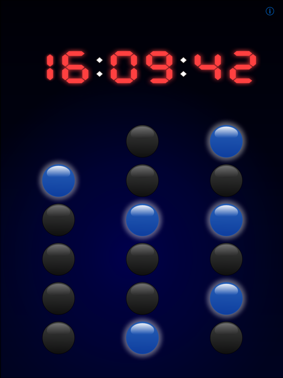 True Binary Clock Free iPad screenshot