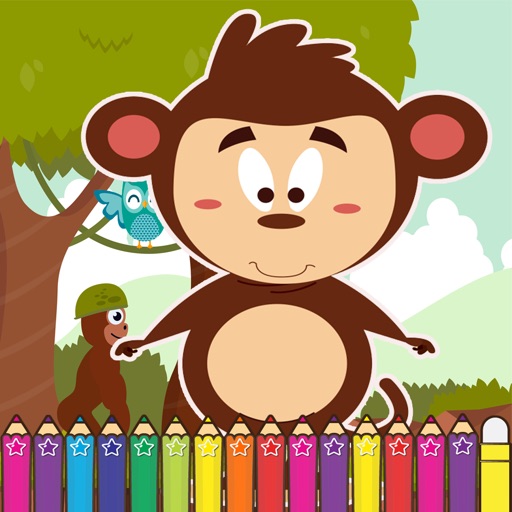 Monkey Coloring Game for Kids Fourth Edition icon