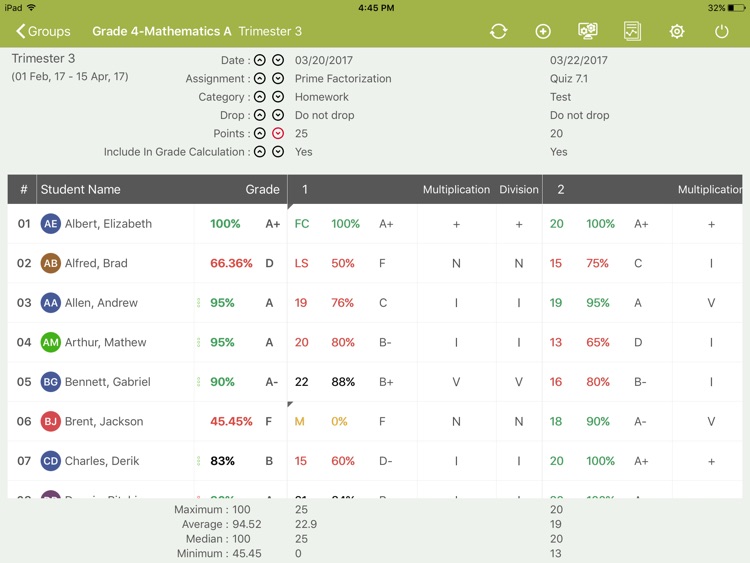 SchoolSpeak Gradebook