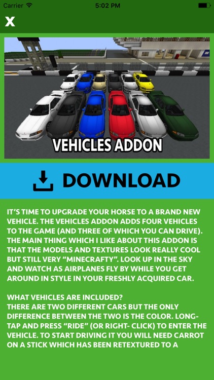 CARS ADDONS FOR MINECRAFT POCKET EDITION (PE)