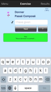 Verbuga French Verb Trainer Lite screenshot #2 for iPhone