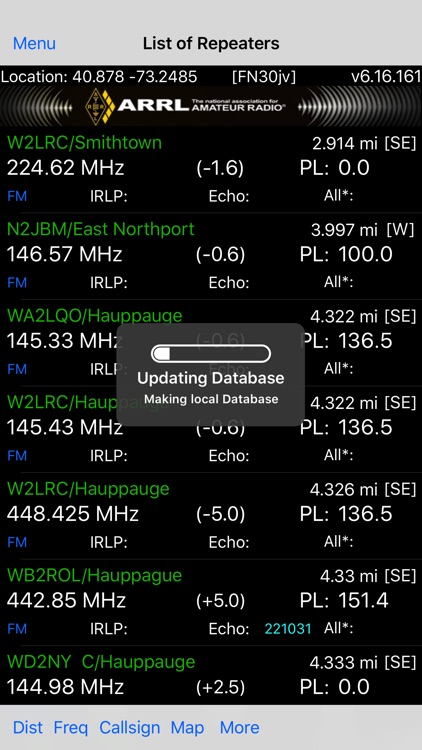 RFinder World Wide Repeater Directory