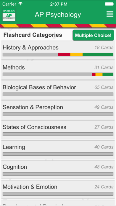 Barron's AP Psychology Flash Cardsのおすすめ画像1