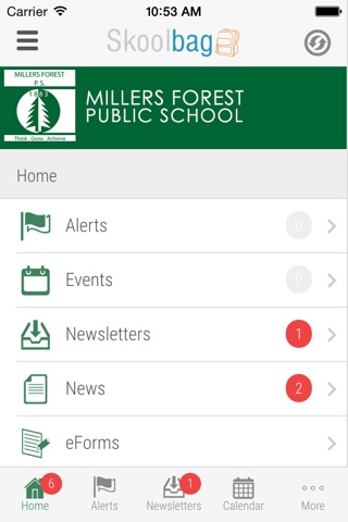 Millers Forest Public School - Skoolbag screenshot 2