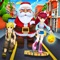 When naughty princess so fun to steal Santa's hat