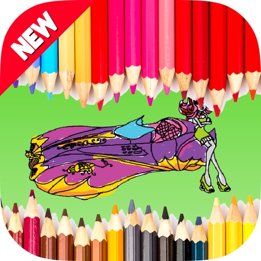 Coloring Dolls Monster - High School Girls Icon