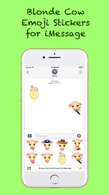 Blonde Cow Emoji Stickers for iMessage