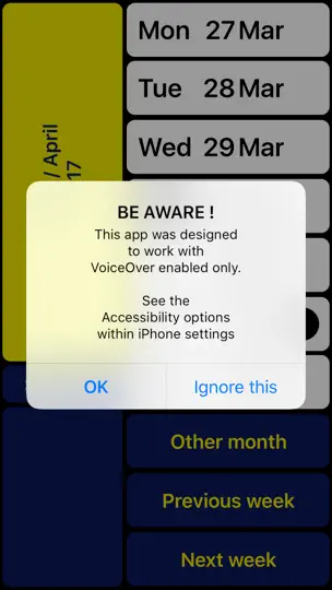 Capture d'écran de VO Calendar sur iPhone 1