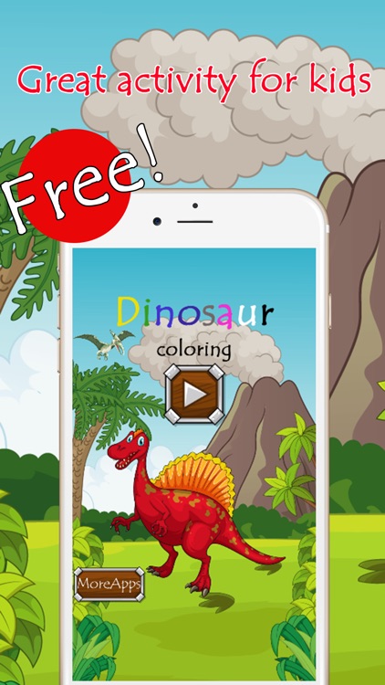 Dinosaur Coloring Book Paint Games For Kids Free
