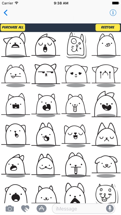 Manga Cat Stickers - Manga Cat Emoji Set
