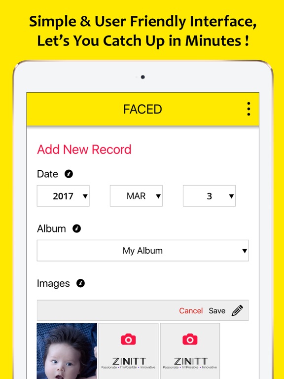 FACED – Face Changes Tracker (Photo & Slideshow) iPad screenshot 4 - Photo & Video app